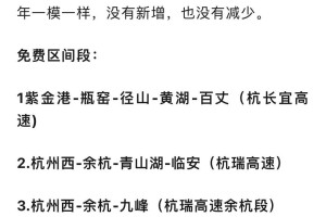 今年高速路免费时间表2024︰(今年高速路免费时间表2024最新)
