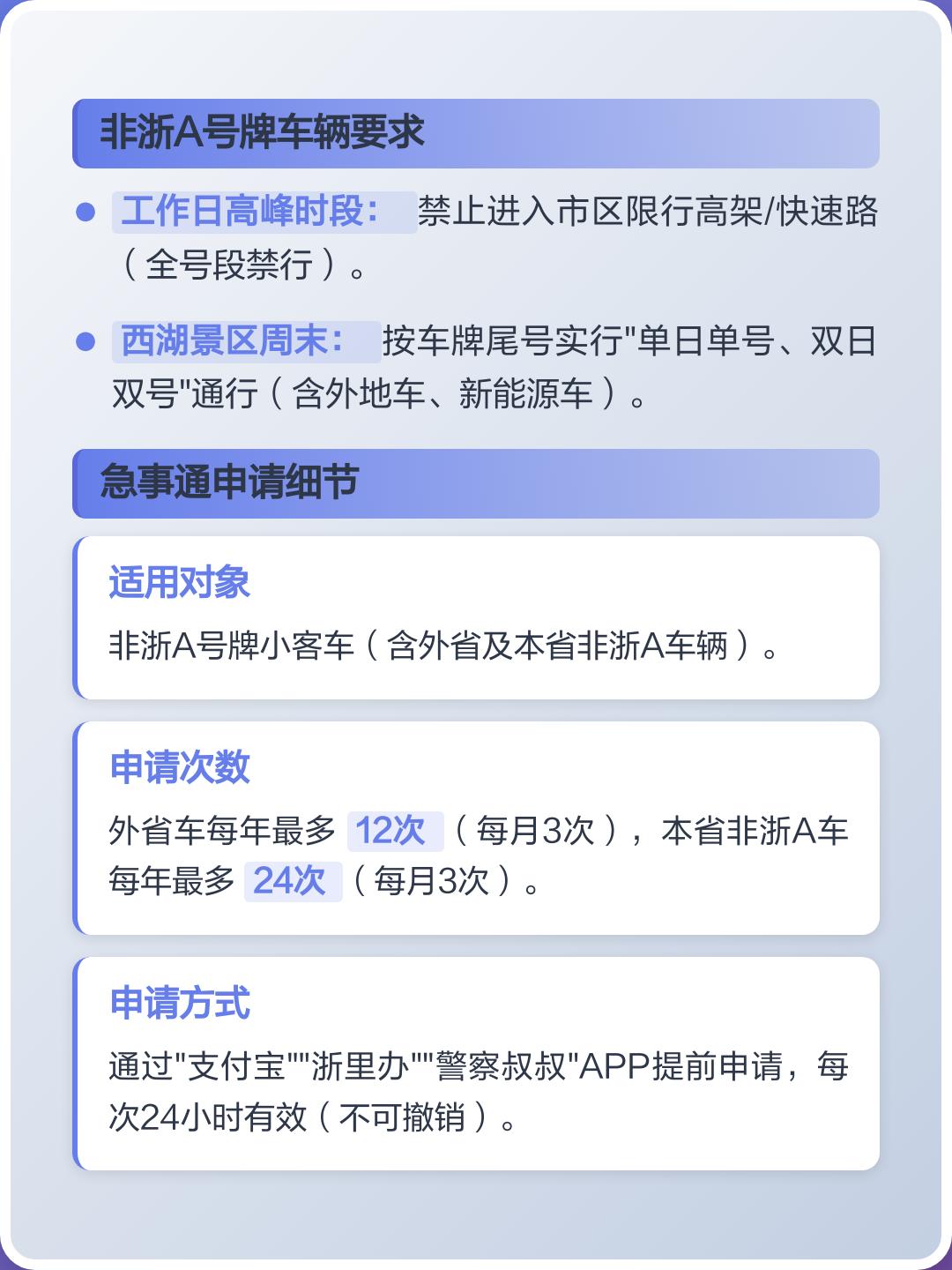 杭州限行时间〃区域牌杭州限行时间-第1张图片