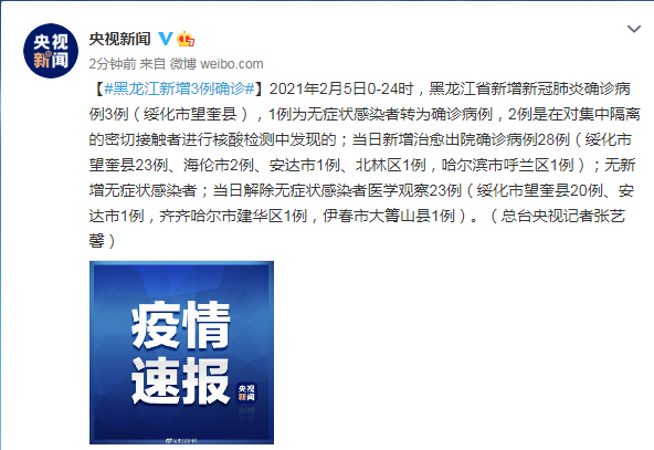 黑龙江昨日新增本土确诊43例,黑龙江新增本土确诊病例5例行动轨迹-第2张图片